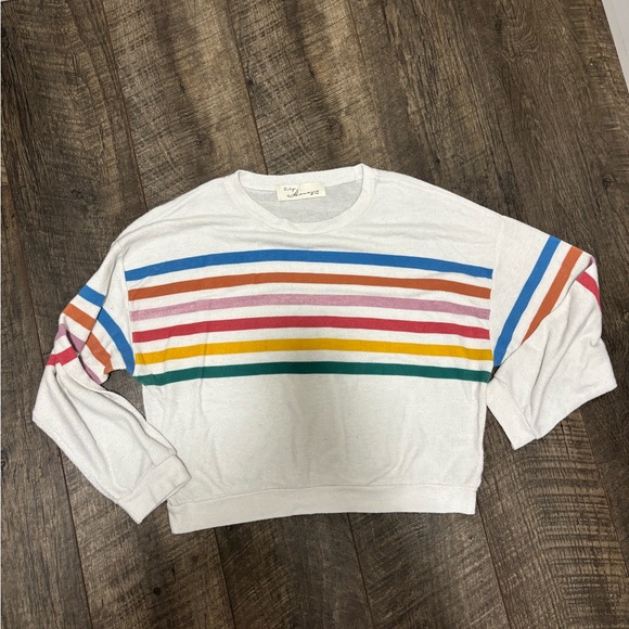 Vintage Havana Sweaters - Vintage Havana Multicolor Striped Crew Neck Sweater